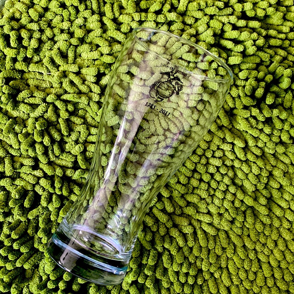 USMC tall glass